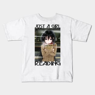 Just A Girl Who Loves Anime Ramen And Reading Japan Anime Kids T-Shirt